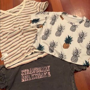 Three short sleeve shirts